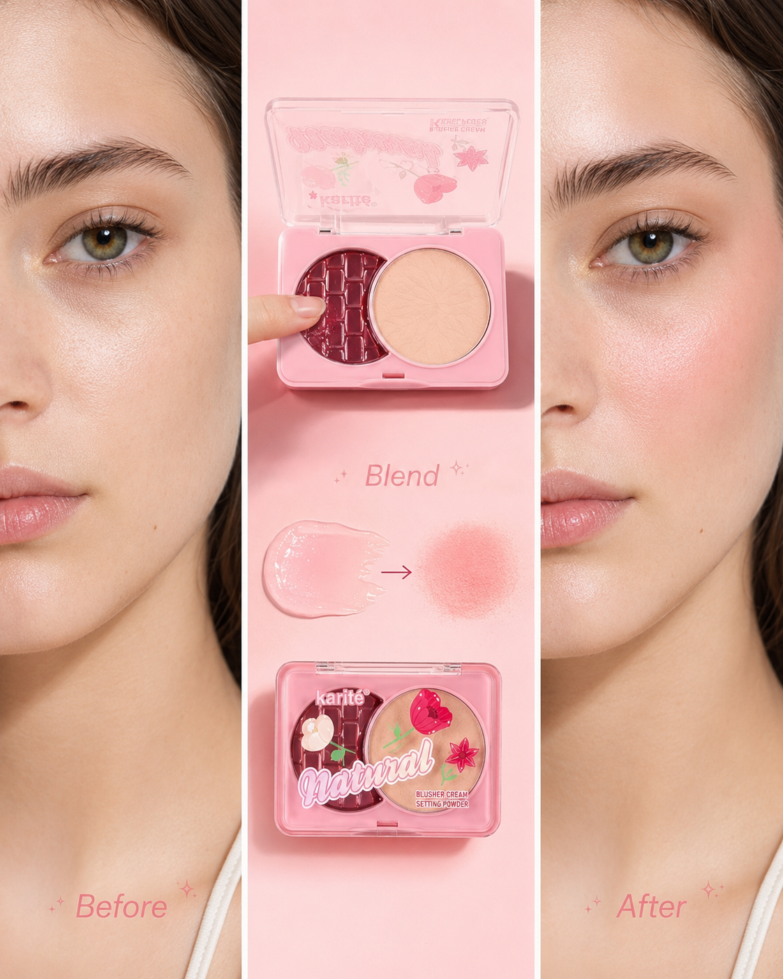بلاشر كاريتي Natural مع بودرة تثبيت