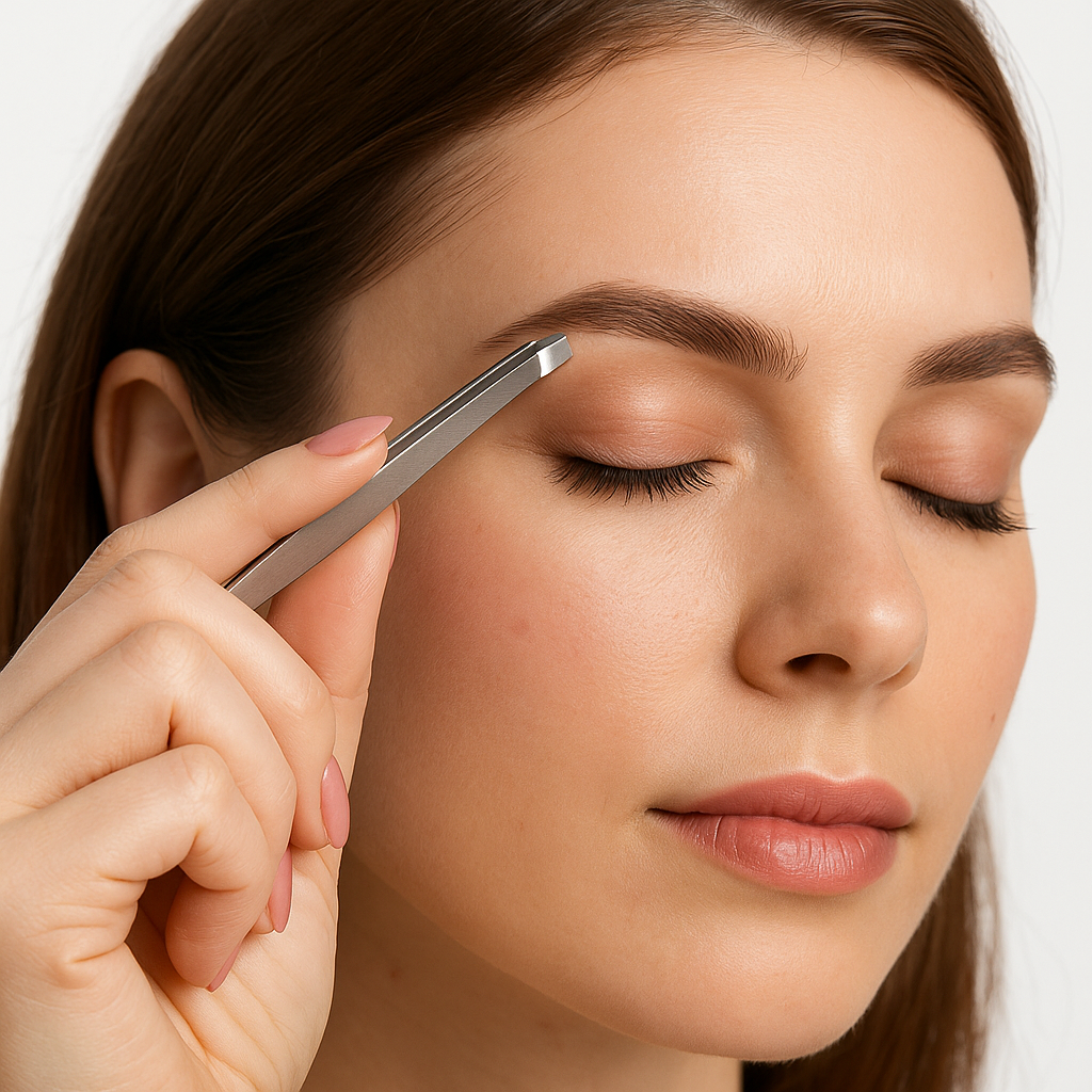 ملقاط حواجب معدني احترافي – دقة عالية لتنسيق مثالي