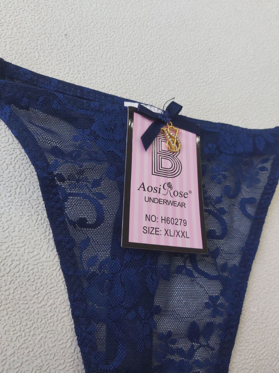 اندر فتلة دانتيل شفاف من ماركة Aosi Rose Underwear