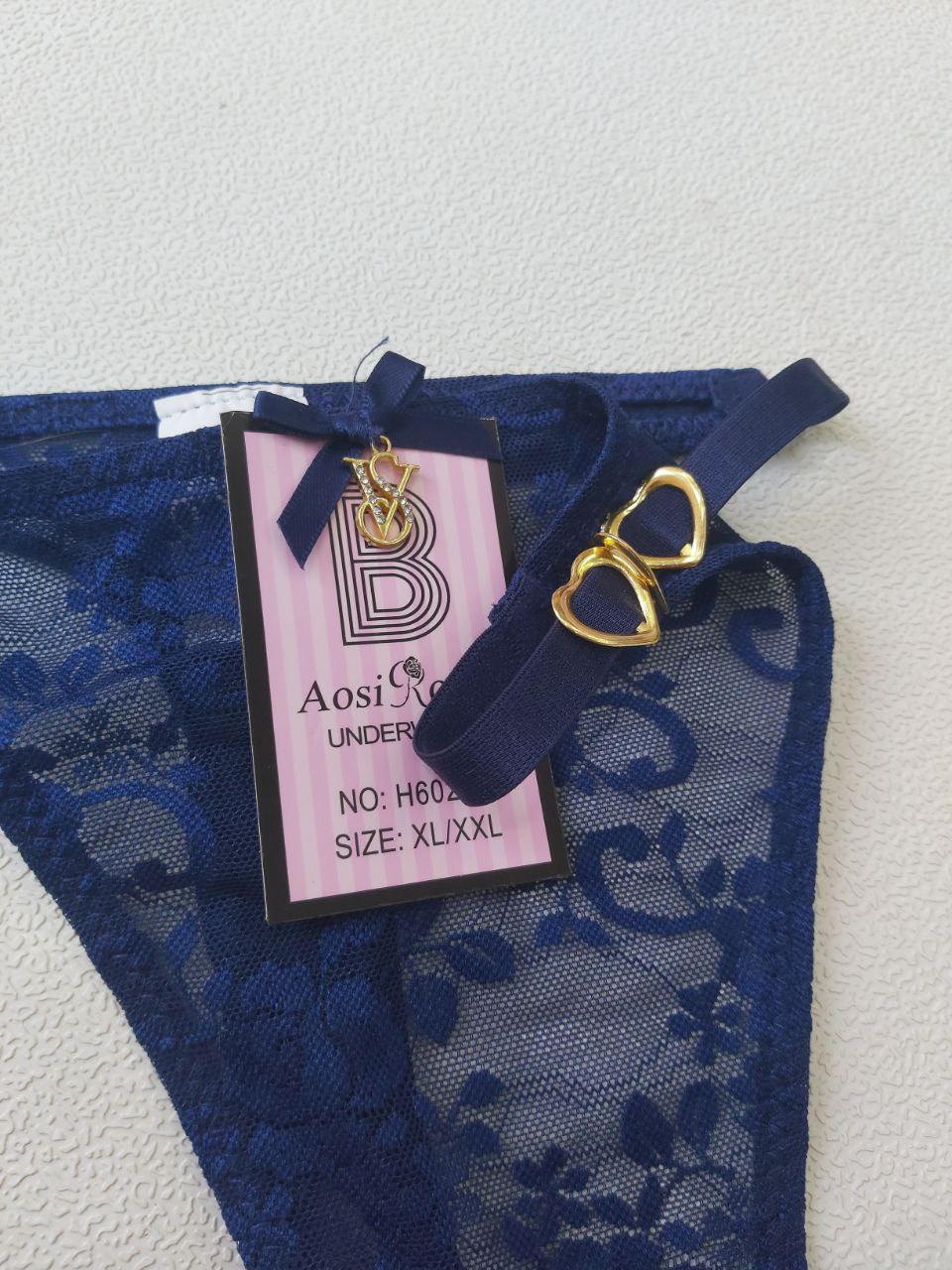 اندر فتلة دانتيل شفاف من ماركة Aosi Rose Underwear