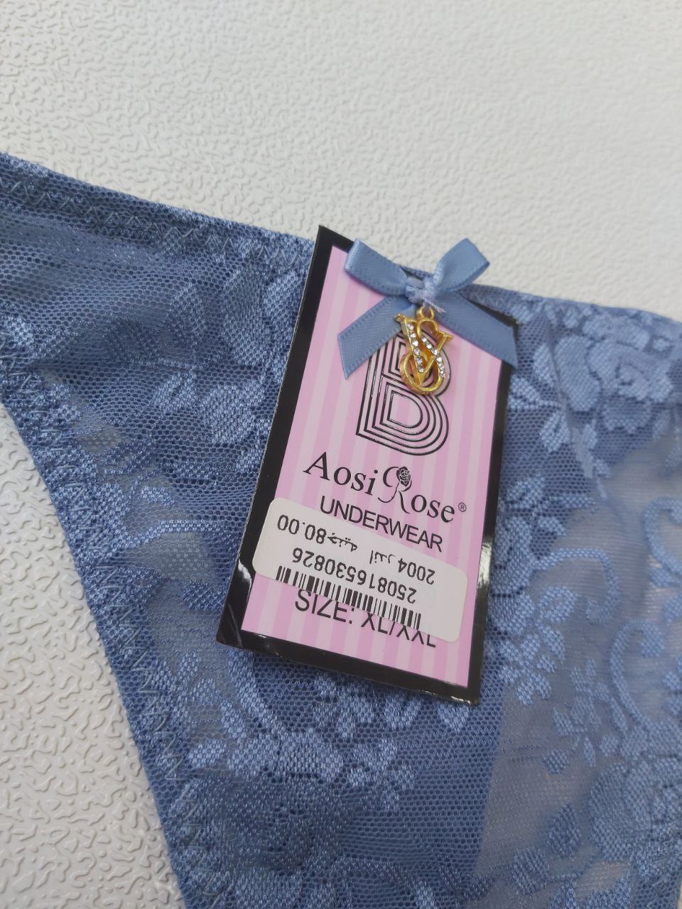 اندر فتلة دانتيل شفاف من ماركة Aosi Rose Underwear