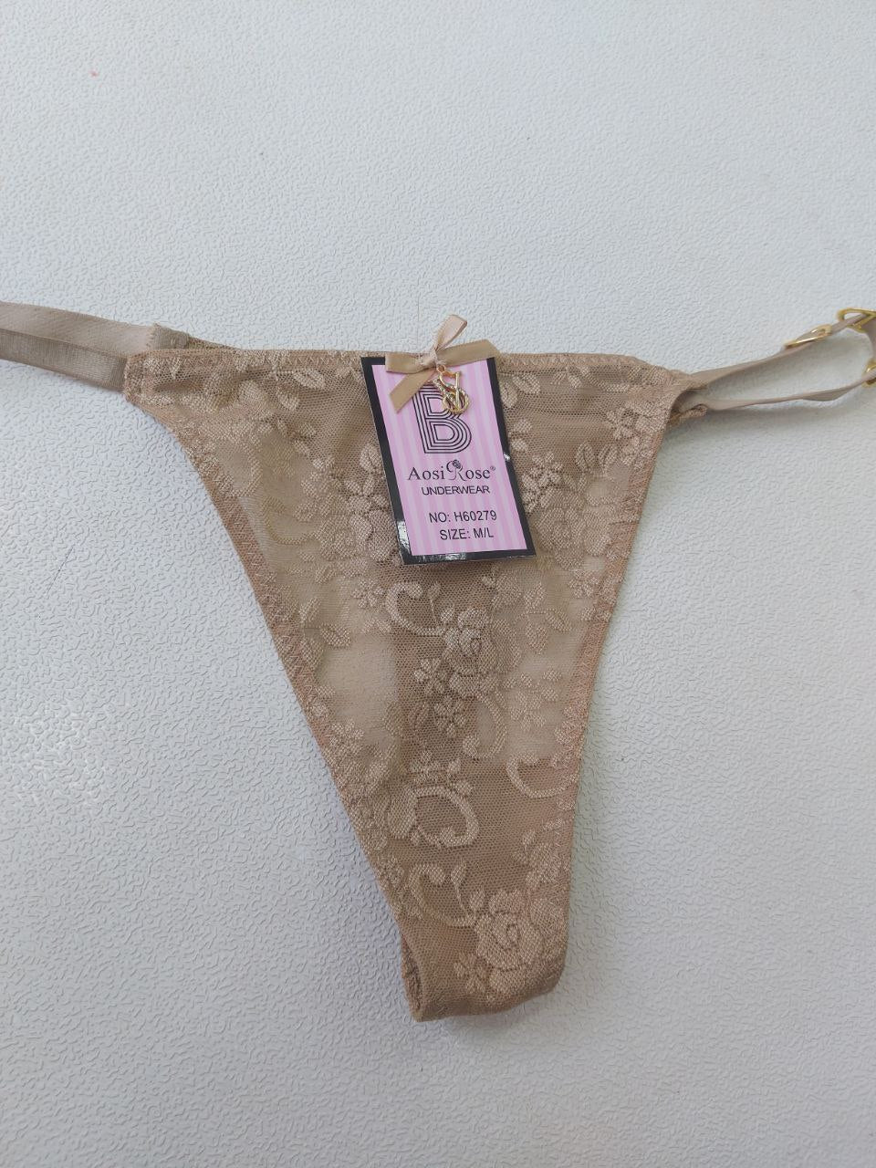 اندر فتلة دانتيل شفاف من ماركة Aosi Rose Underwear