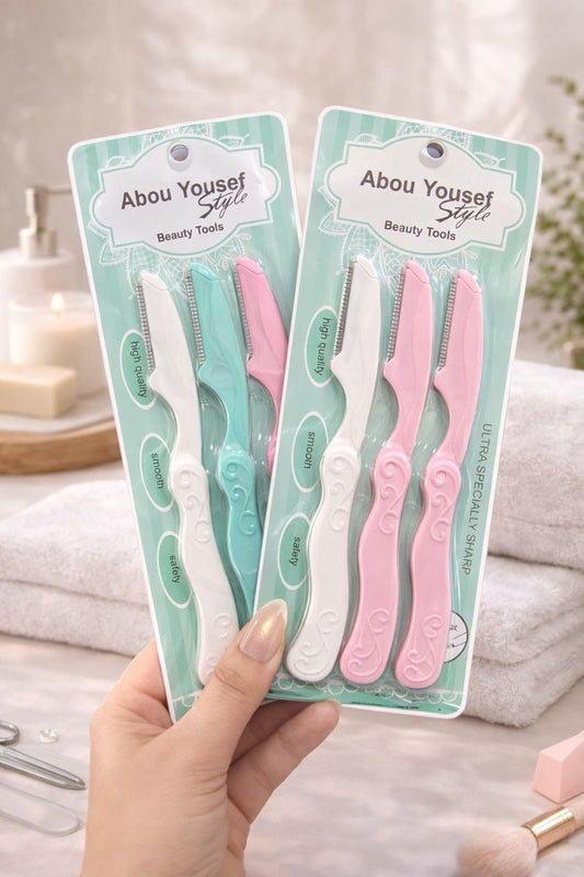 موس حواجب ووجه 3 قطع – Abou Yousef Style (Eyebrow & Face Razor)