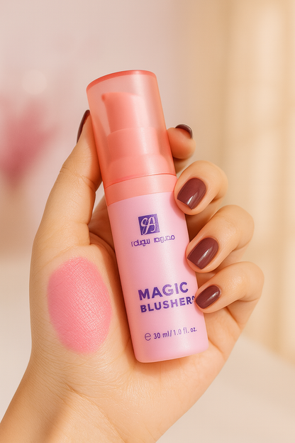 MAGIC BLUSHER – بلاشر سائل وردي متحوّل – ثبات عالي ولمسة ناعمة