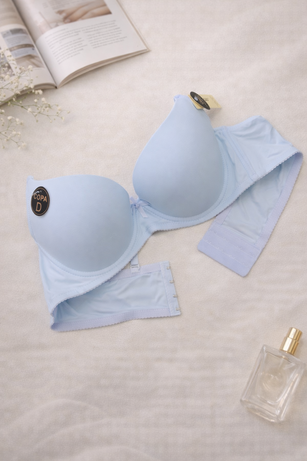 برا حريمي كب D سادة مبطن خفيف – مقاسات 42–48 (ألوان متعددة)