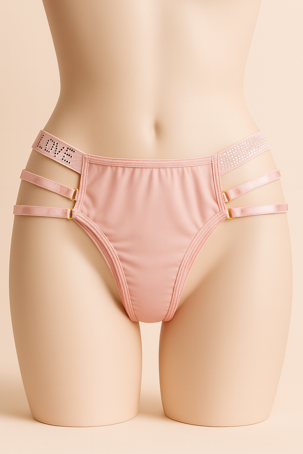 اندر حريمي LOVE مرصّع – موديل سترابي مثير | Women’s Crystal LOVE Strap Panty