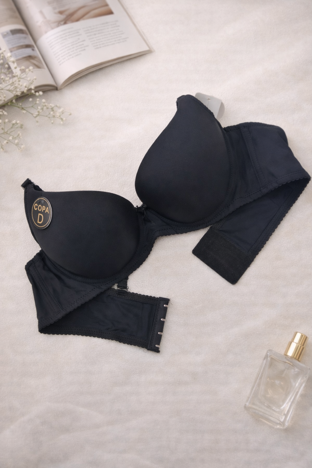 برا حريمي كب D سادة مبطن خفيف – مقاسات 42–48 (ألوان متعددة)