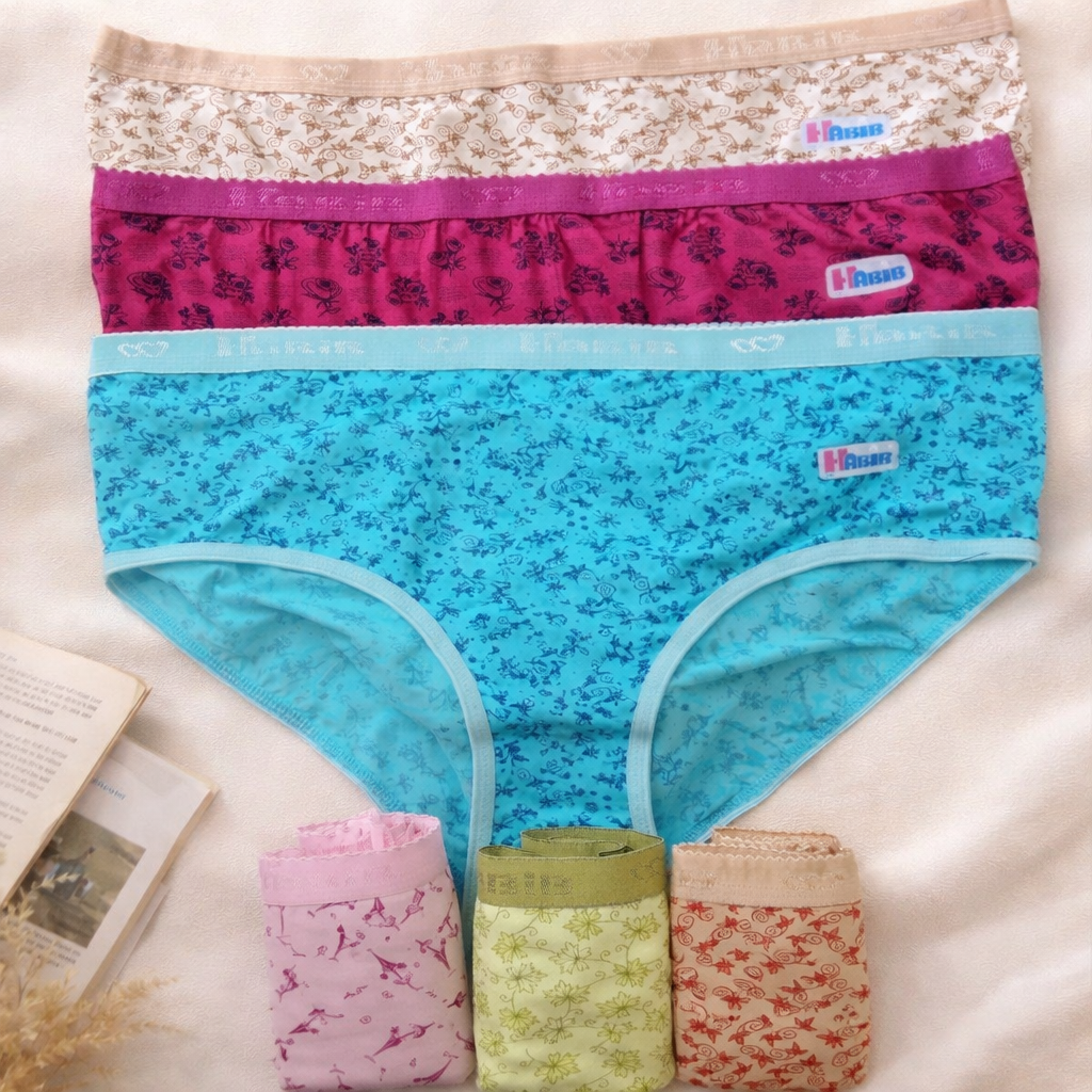 اندر حريمي حبيب قطن مطبوع – مقاسات متعددة وألوان متنوعة