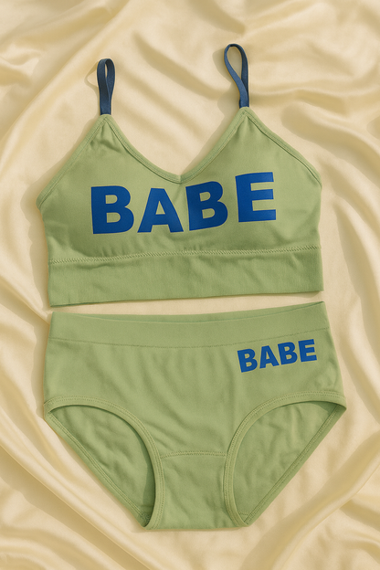 طقم BABE قطن – أندروير + برا سبورت (3 ألوان)