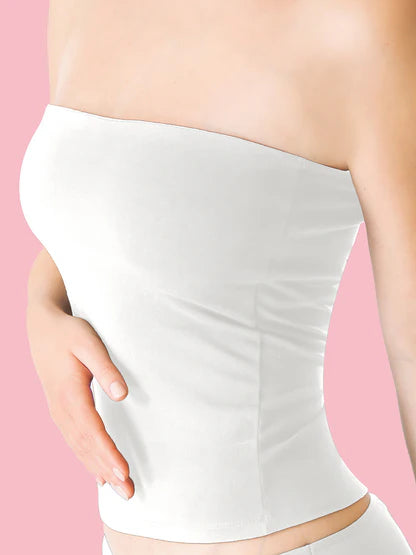 توب باندو شيميس قطن مرن – Strapless Bandeau Top | Free Size