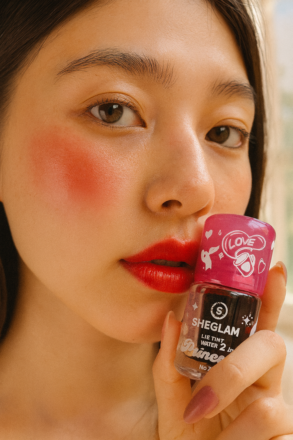 Sheglam Lip & Cheek Tint – ليب تنت وبلشر مائي ثابت طويلًا – لون قوي وثابت