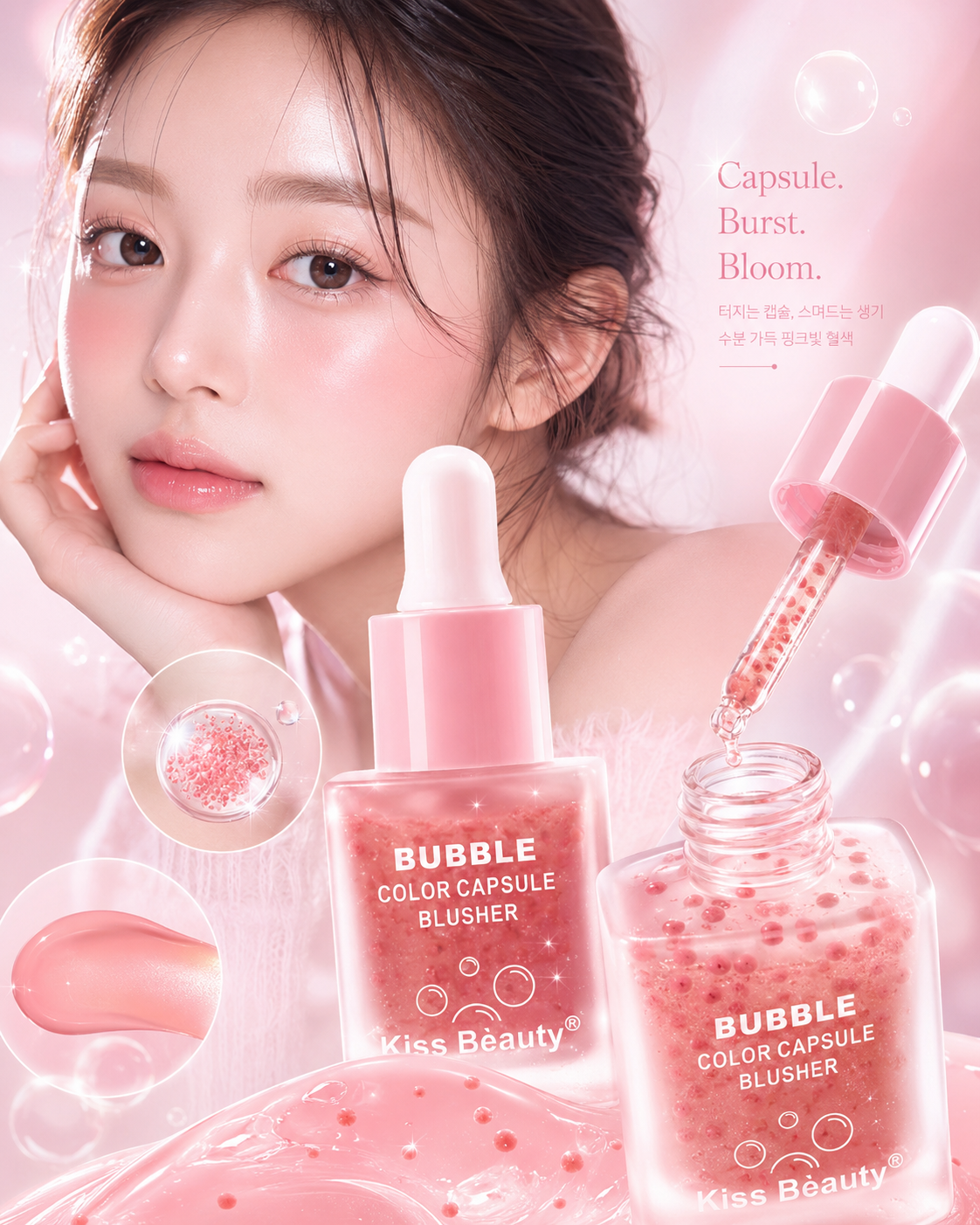 بلاشر سائل كيس بيوتي Bubble Color Capsule Blusher