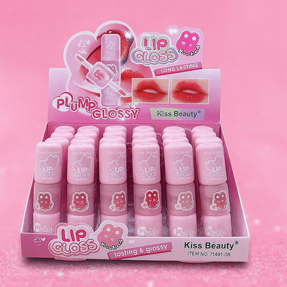 ليب جلوس بلومب جلوسي دابل من Kiss Beauty – ترطيب ولمعان يدوم طويلًا | Plump Glossy Lip Gloss Double