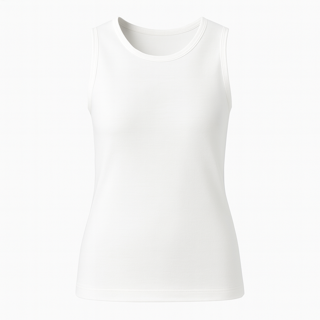 تيشيرت كت قطن  – Cotton Sleeveless Top for Women (XL–3XL)