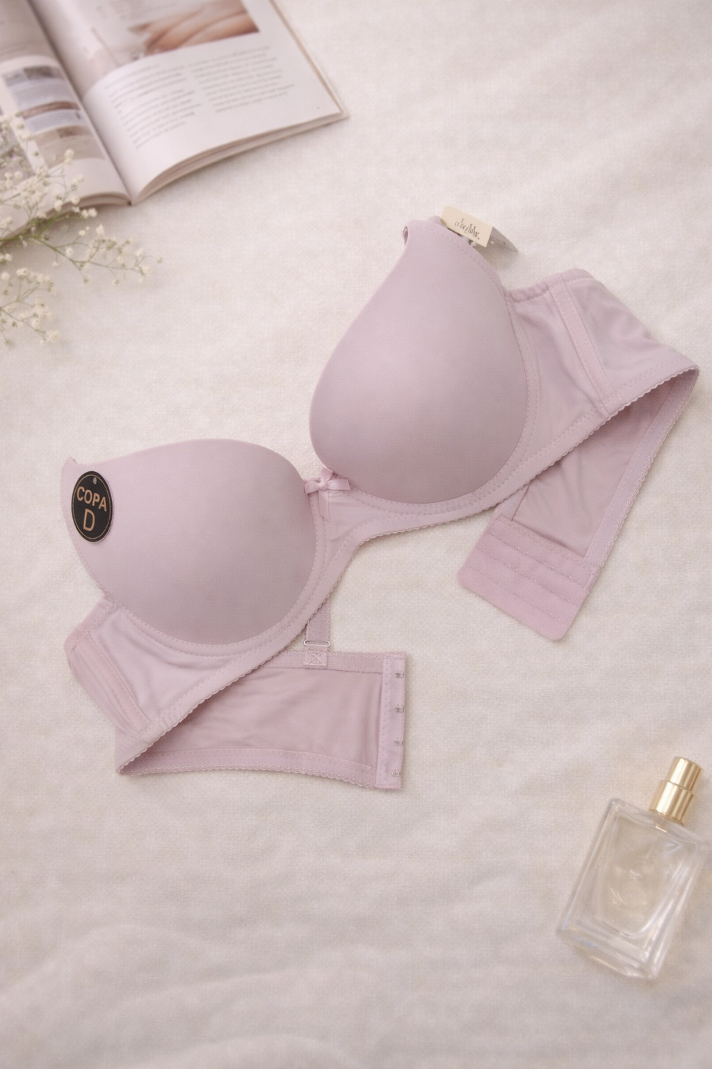 برا حريمي كب D سادة مبطن خفيف – مقاسات 42–48 (ألوان متعددة)