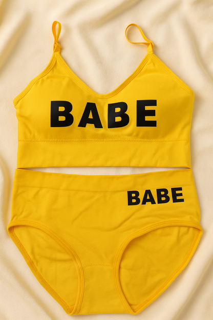 طقم BABE قطن – أندروير + برا سبورت (3 ألوان)