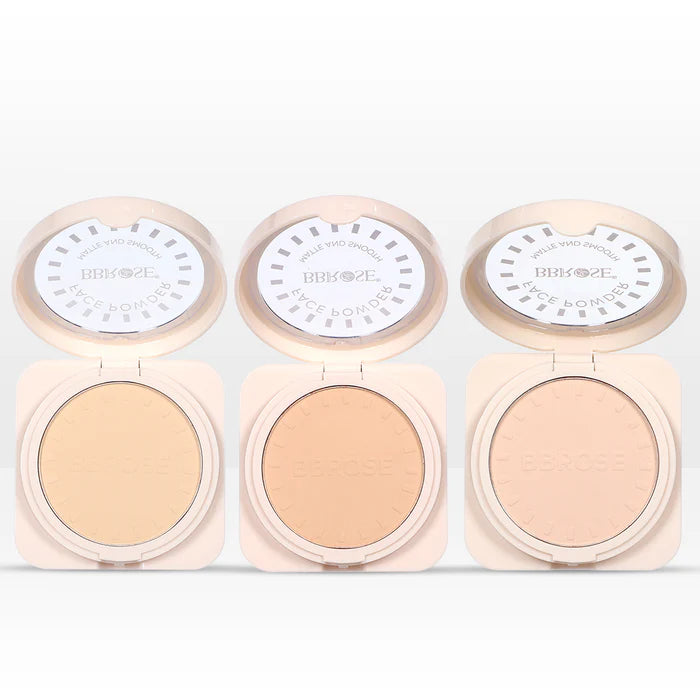 BBROSE Compact Face Powder – تغطية ناعمة ومطفية تدوم طويلًا