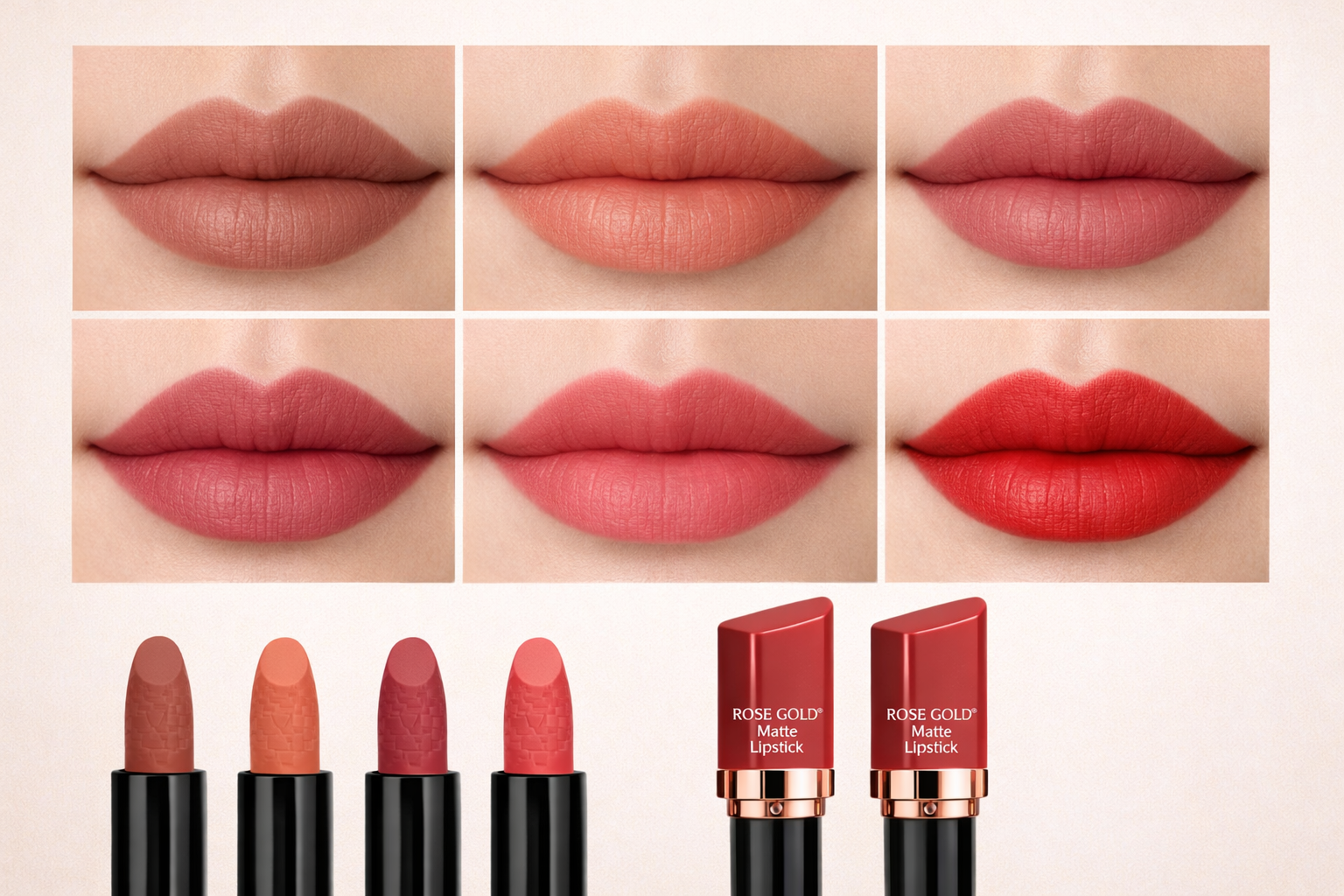 روج روز جولد مط – درجات متنوعة | Rose Gold Matte Lipstick