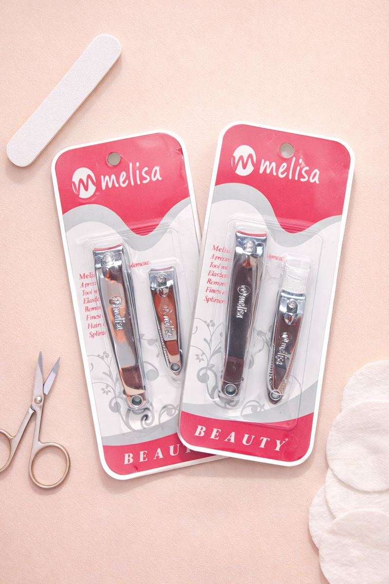 طقم قصّافة أظافر 2 قطعة – Melisa (كبيرة + صغيرة)