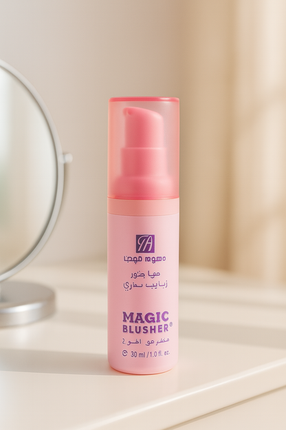 MAGIC BLUSHER – بلاشر سائل وردي متحوّل – ثبات عالي ولمسة ناعمة