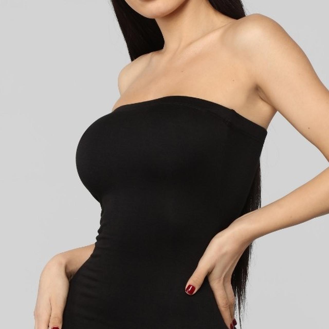 توب باندو شيميس قطن مرن – Strapless Bandeau Top | Free Size