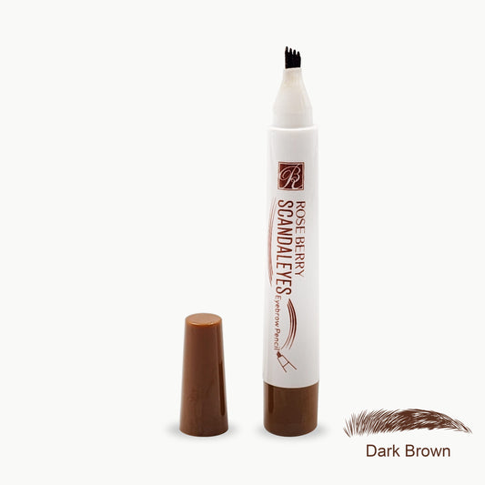 قلم حواجب روز بيري – Rose Berry Scan Daleyes Eyebrow Pencil لون بني غامق – ثابت 24 ساعة