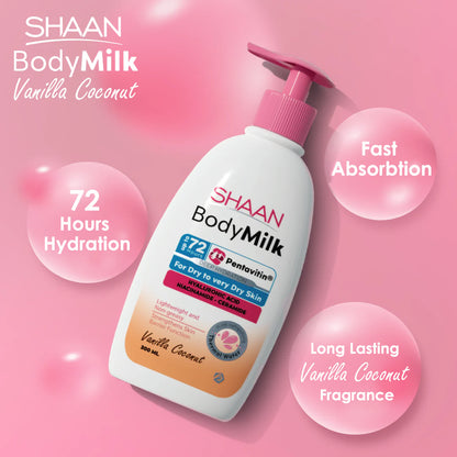 Shaan BodyMilk Vanilla Coconut – لوشن الجسم بالفانيليا وجوز الهند