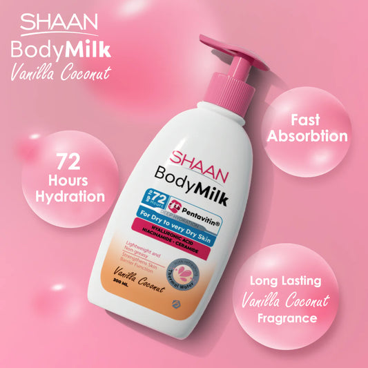 Shaan BodyMilk Vanilla Coconut – لوشن الجسم بالفانيليا وجوز الهند
