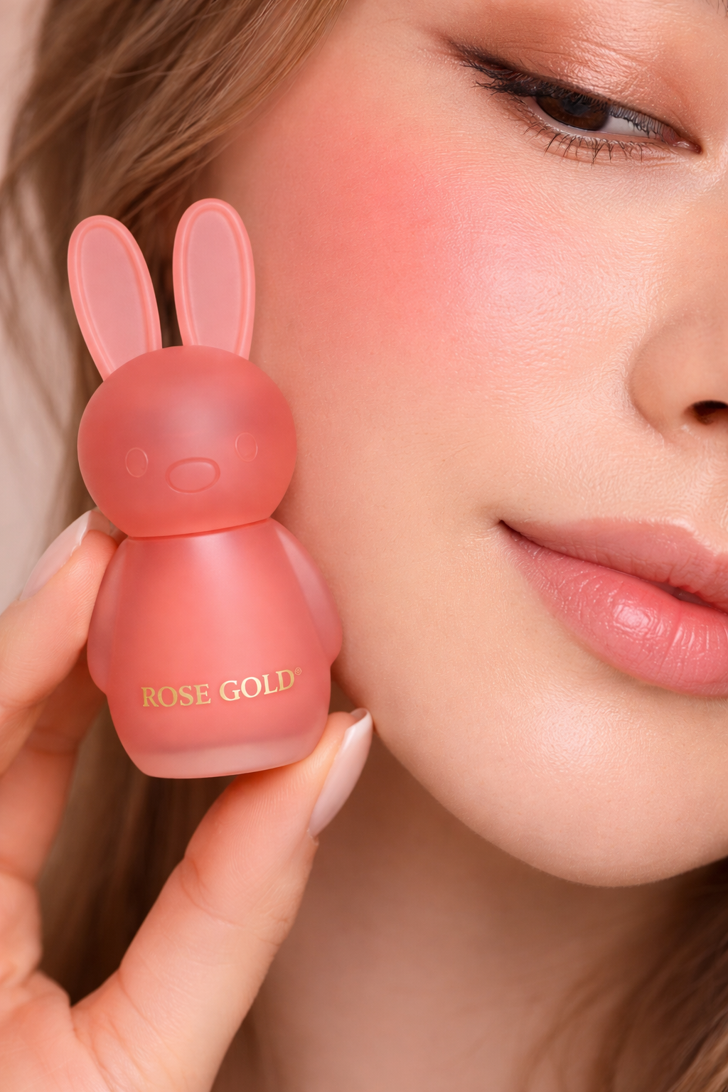 Rose Gold Cute Rabbit Mousse Blusher & Lip Gloss – بلاشر موس وليب جلوس 2 في 1