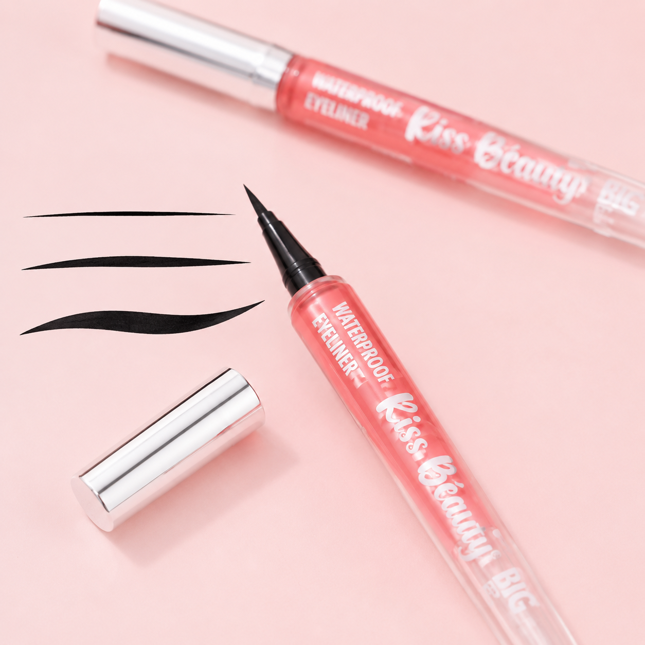آيلاينر كيس بيوتي سوبر بلاك مقاوم للماء | Kiss Beauty Big Eyes Eyeliner