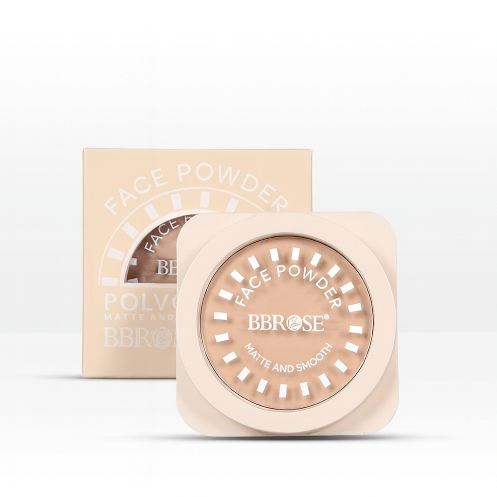 BBROSE Compact Face Powder – تغطية ناعمة ومطفية تدوم طويلًا
