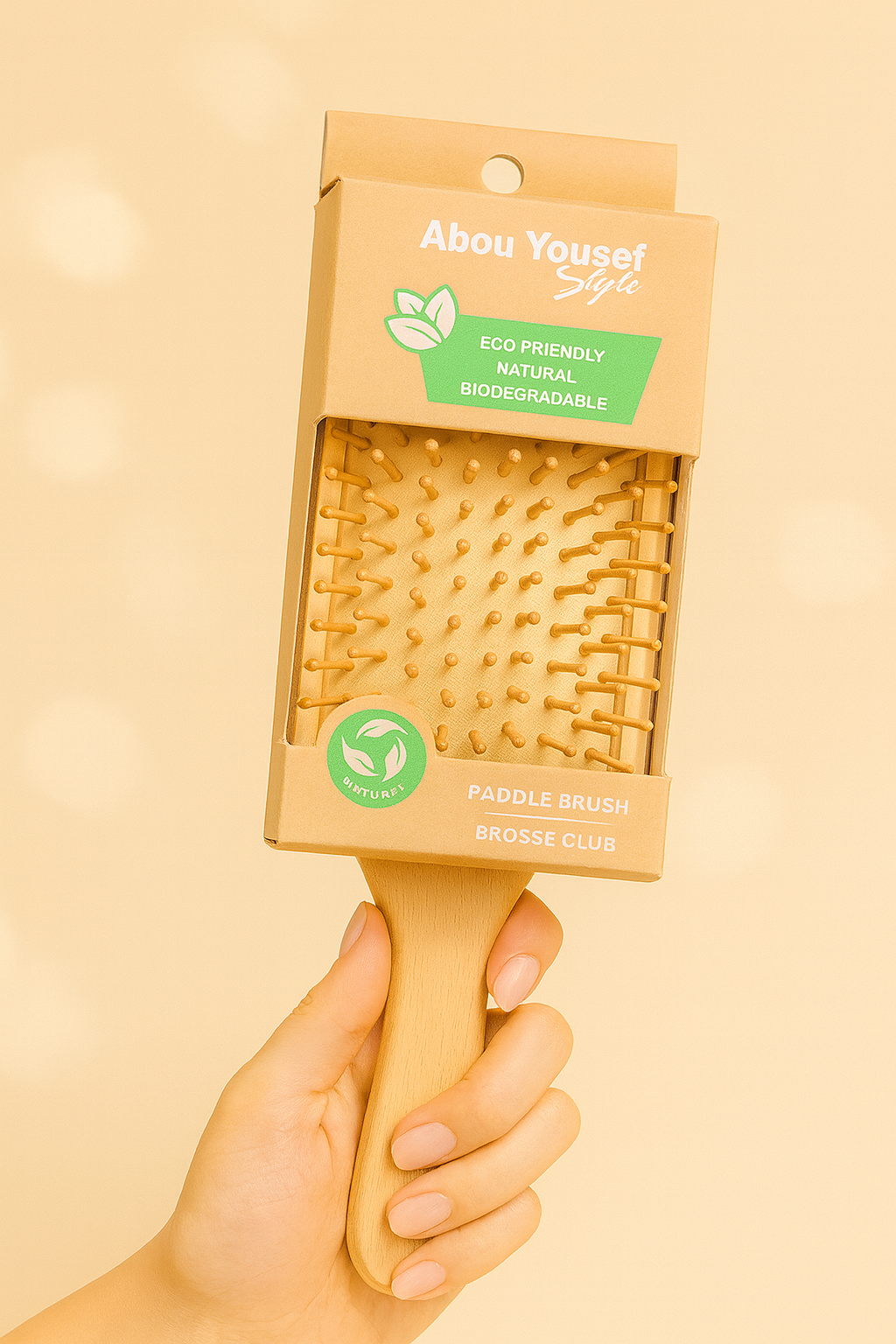 فرشاة شعر خشبية Paddle – طبيعية وصديقة للبيئة