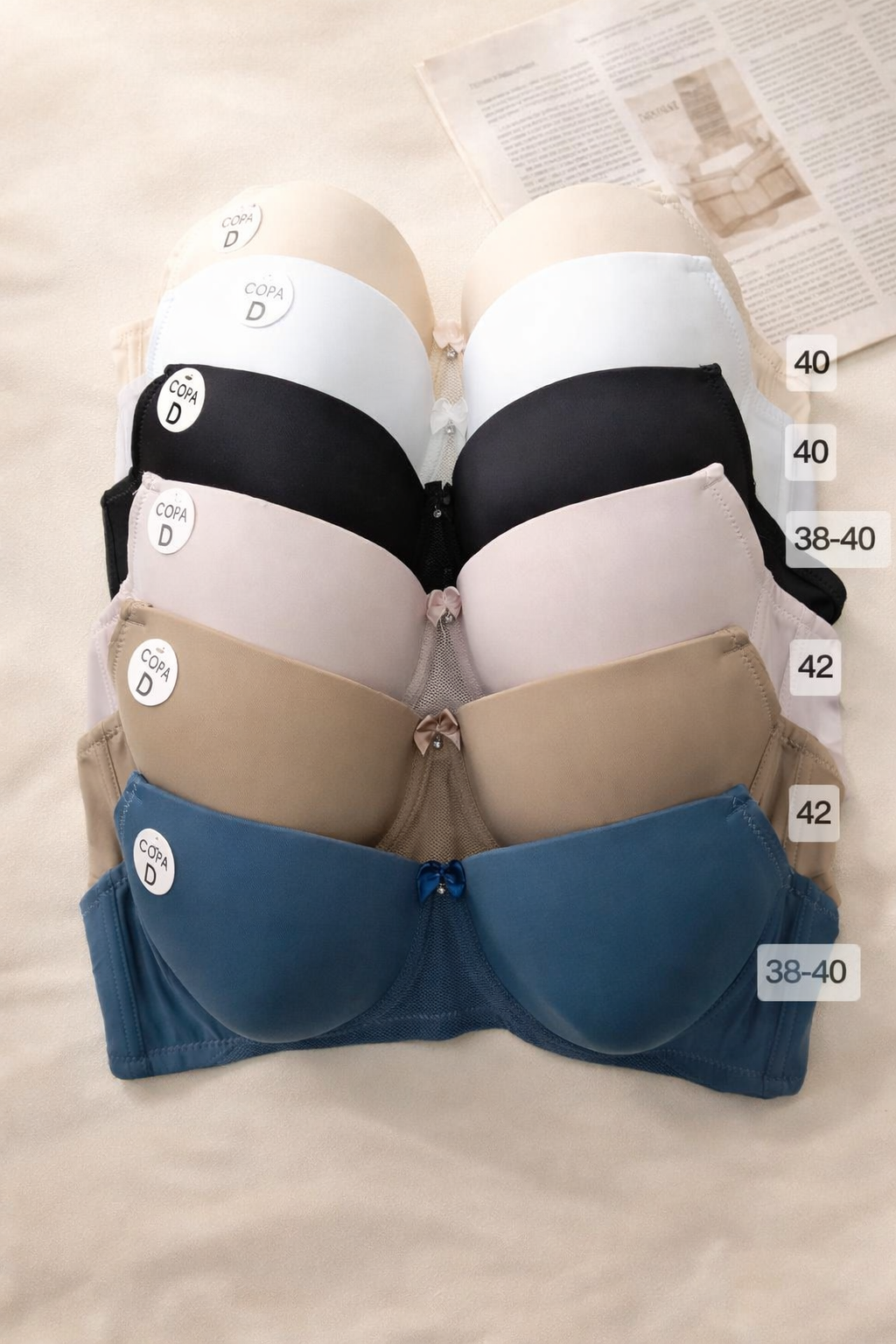 برا Chanvie Leen كب D مبطن خفيف – دعم وثبات (مقاسات 38/40/42 + ألوان متعددة)