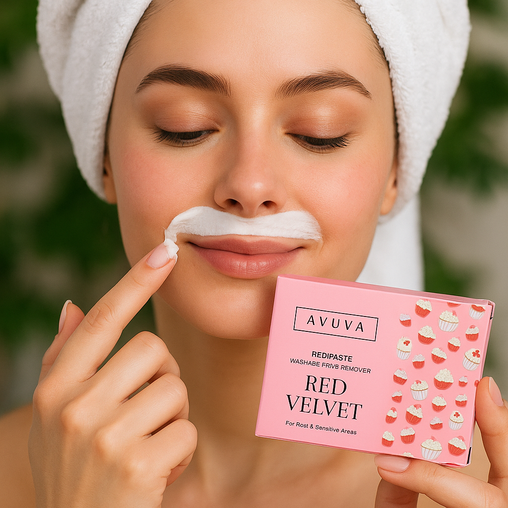 معجون إزالة الشعر AVUVA Red Velvet – للوجه والمناطق الحساسة
