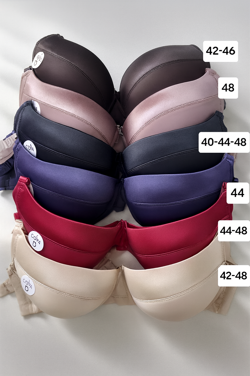 برا مقاسات كبيرة بتطعيم ساتان من Chanvie Leen – Chanvie Leen Plus Size Bra with Satin Touch (40–48)