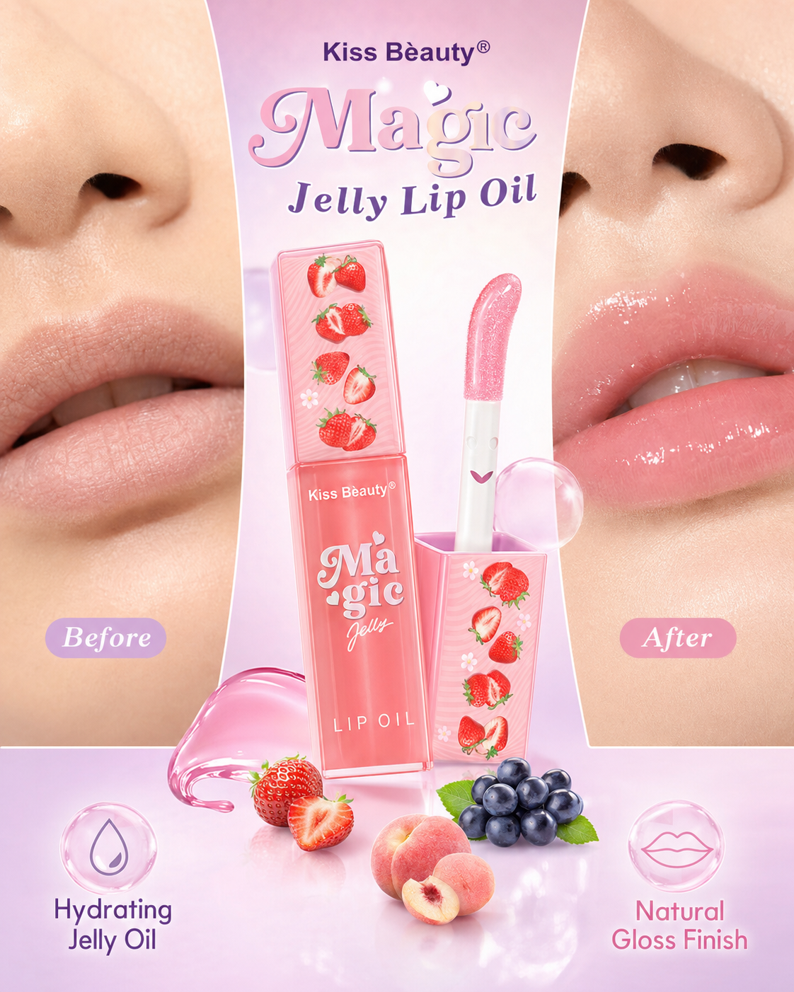 ليب أويل كيس بيوتي Magic Jelly Lip Oil