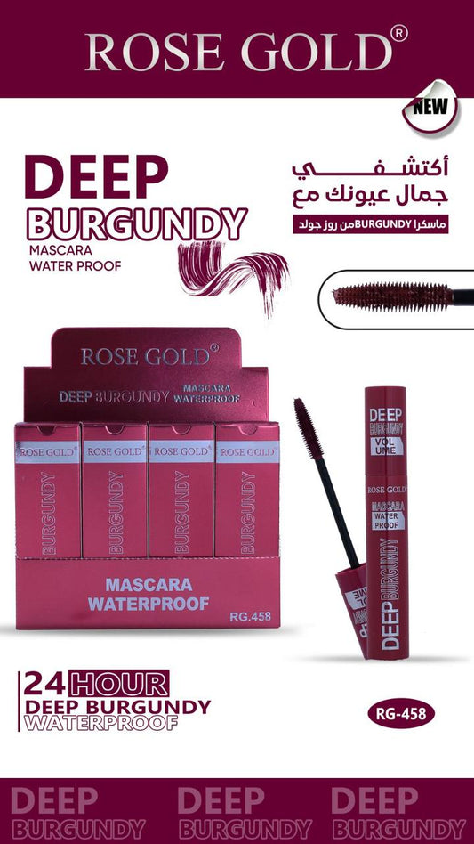 ماسكارا روز جولد ديب بورجوندي مقاومة للماء – RG-458  الوصف: