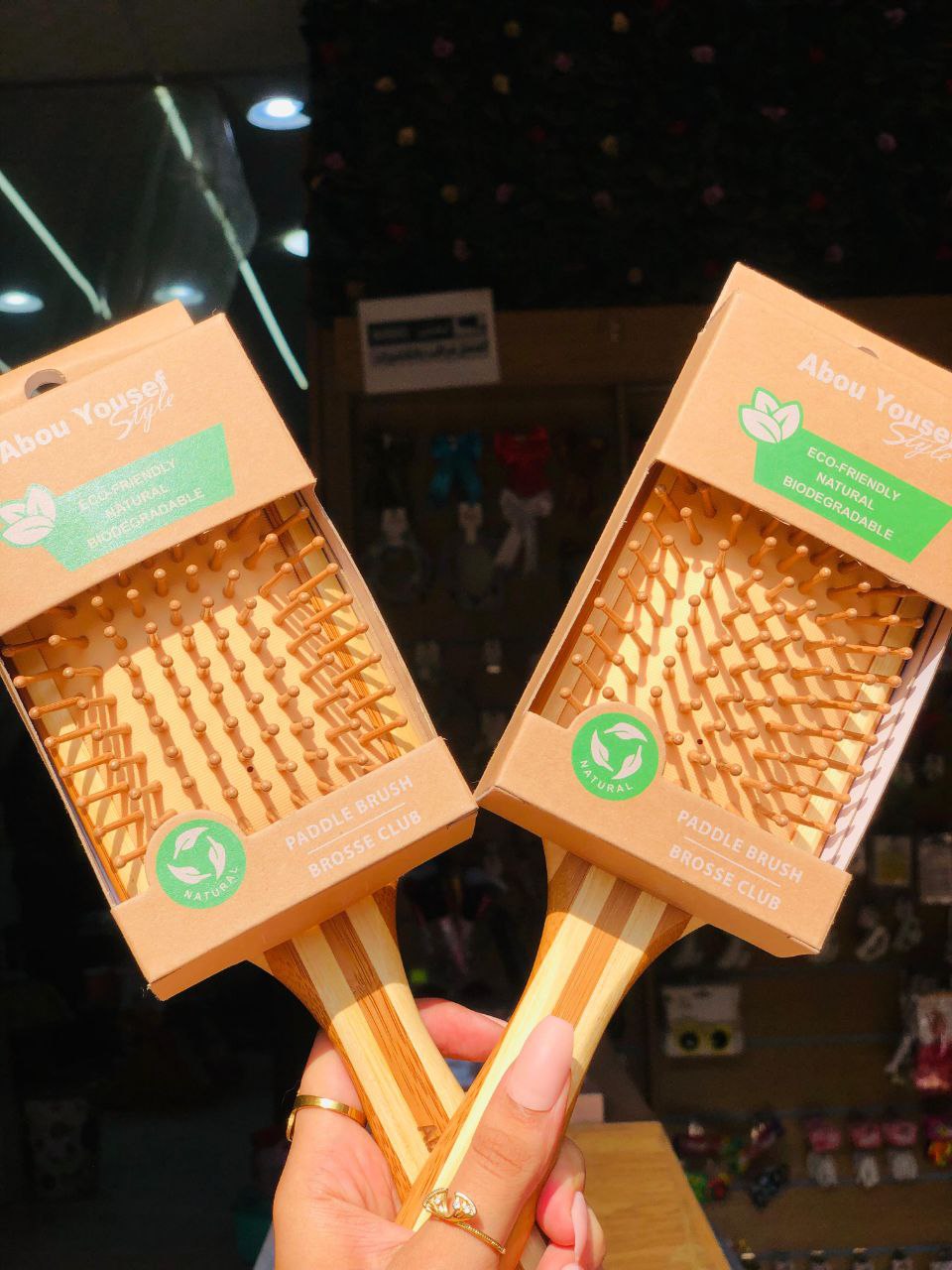 فرشاة شعر خشبية Paddle – طبيعية وصديقة للبيئة
