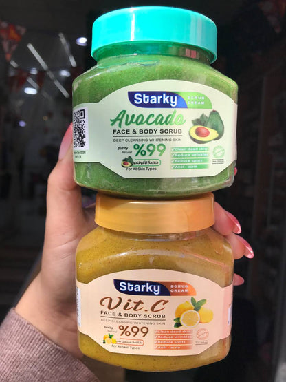 سكراب ستاركي للوجه والجسم – تنظيف وتقشير يومي | Starky Scrub Cream