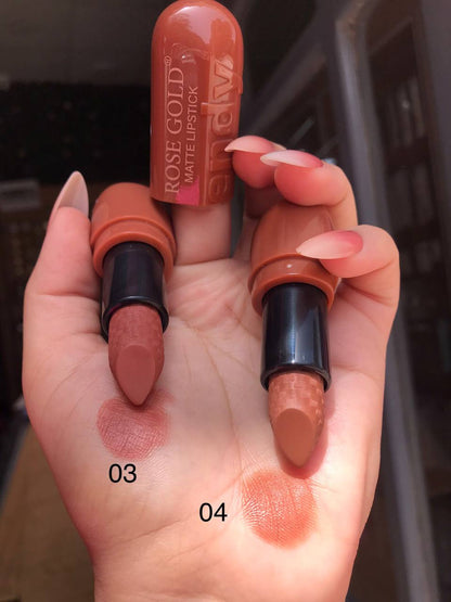 Rose Gold Trendy Matte Lipstick – روج مطفي سوفت آند فيلفت